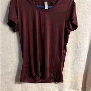 Marika burgundy workout tee. Size large